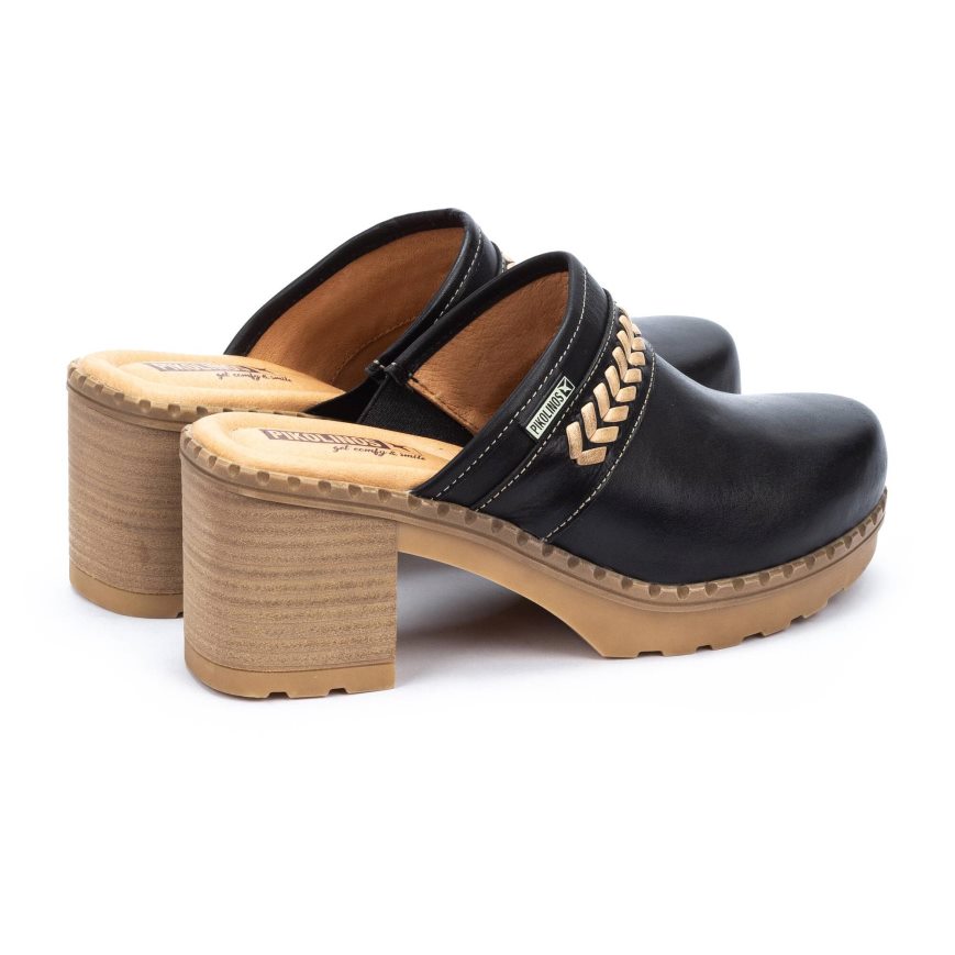 Women's Pikolinos CANARIAS Clogs Black | NZ R53Q107